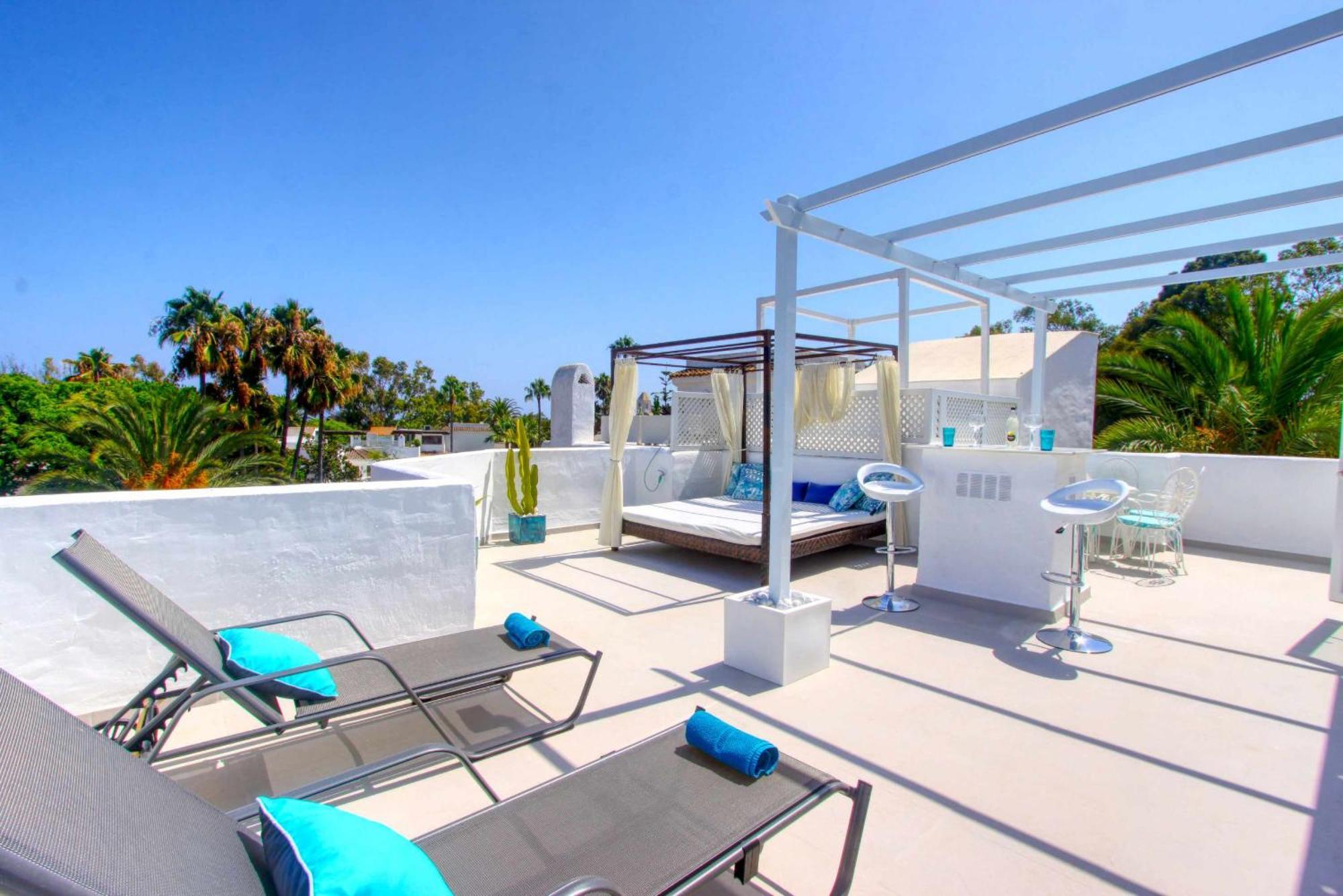 1108 Beachfront 2 Apartments With Roofterrace 80Mtrgt Beach 3 Pools Marbella Bagian luar foto
